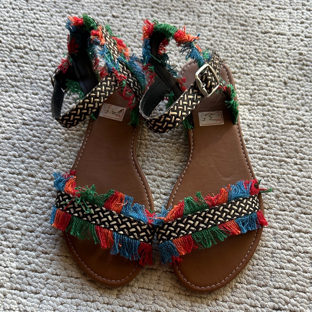 Colorful Fringe Women's Sandals